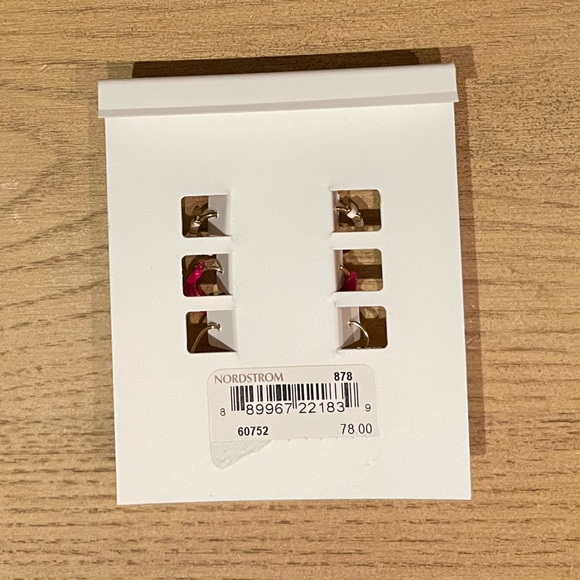 Baublebar Maisie Set of 3 Earrings in Pink Purple Gold - Picture 4 of 4